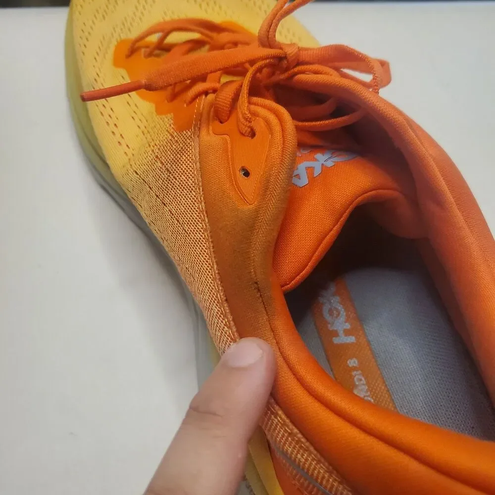 HOKA Bondi 8 Men’s 14 2E Wide Amber Yellow Running Shoes